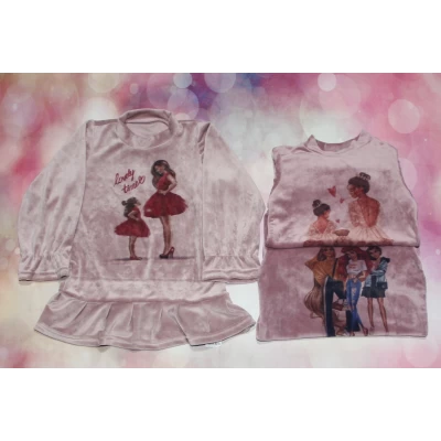 Детское платье 1603 Рюша (плюш велюр) 1849 Размеры 28-34