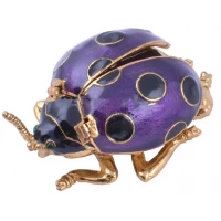 Шкатулка ювелирная Божья коровка №2047-004 фиолетовая