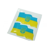 Наклейка рельефная Flag UKRAINE 8х4см/2шт