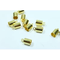 Застежки/заглушки концевики комплектующие Золото 10пар/4мм