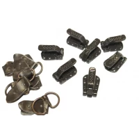 Крючок шубный коричневый 3х1см