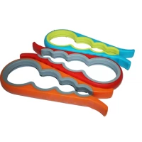 Открывалка для банок пластиковая с прорезиненной ручкой 4 в 1