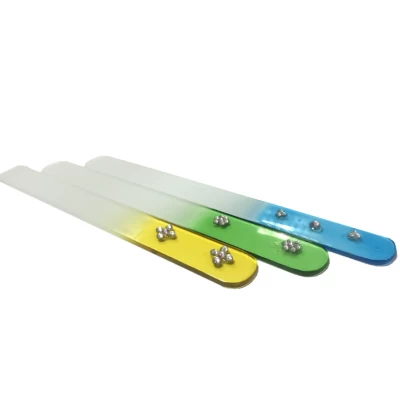 Пилочка стеклянная широкая округленная со стразами 20х2.5см