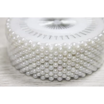 Иголки/булавки портняжные шариковые белые 12листов/480игл