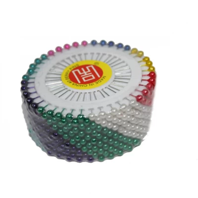 Иголки/булавки портняжные шариковые цветные 12листов/480игл