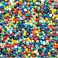 Бисер 100 грамм КРУПНЫЙ 6/0 набор всех цветов 80шт