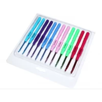 Крючки утолщенные цветные набор 12шт/№2.5-№5