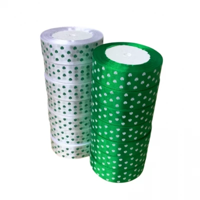 Лента атласная клевер 2.5см/23м