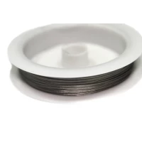 Тросик для бижутерии серебро 30м/0.38мм