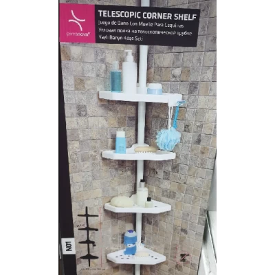 Полка для ванной угловая PrimaNova металлическая опора 01-01 Полка для ванной угловая PrimaNova металлическая опора 01-01