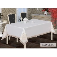 Вышитая скатерть Manolya 160*220 см, пр-во Турция