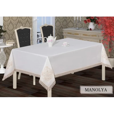 Вышитая скатерть Manolya 160*220 см, пр-во Турция Вышитая скатерть Manolya 160*220 см, пр-во Турция
