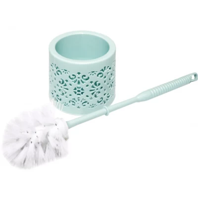 Ершик для унитаза пластмассовый с подставкой и крючком 32см Ершик для унитаза пластмассовый с подставкой и крючком 32см