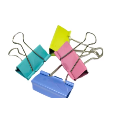 Зажим/Биндер канцелярский цветной 4х2см/1шт