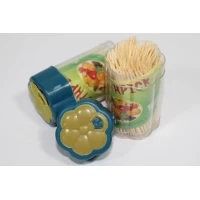 Зубочистки бамбуковые двусторонние Ромашка 1 коробочка/150шт