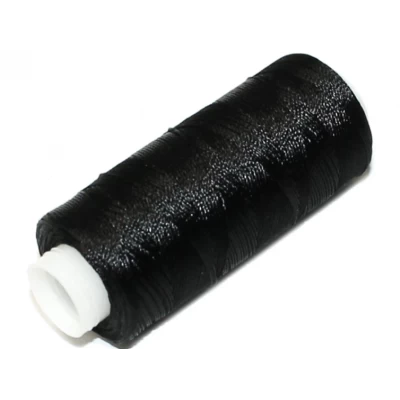 Нитки шелковые для бисера черные 150D