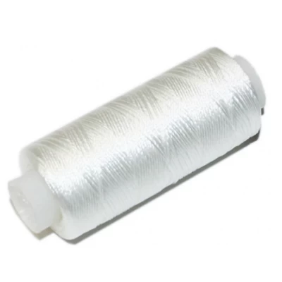 Нитки шелковые для бисера белые 150D