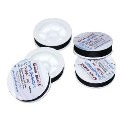 Нитки для бисера TYTAN черные №2500/0.1мм/100м