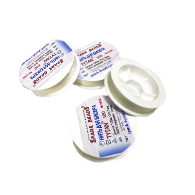 Нитки для бисера TYTAN белые №2500/0.1мм/100м