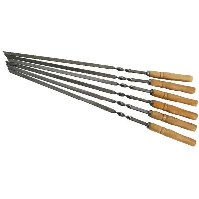 ШАМПУР ИЗ НЕРЖАВЕЙКИ 2X10X590 С ДЕРЕВЯННОЙ РУЧКОЙ