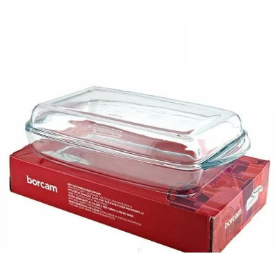 Кастрюля прямоугольная с крышкой v-1,95л+1,38л, d-34см*19см (BORCAM)