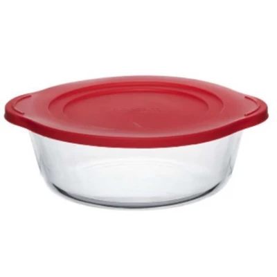 Круглая форма для запекания с крышкой 2100 мл (BORCAM) Pasabahce Турция