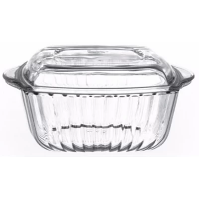 Квадратная кастрюля для запекания с  крышкой  d-23*19см (BORCAM) Pasabahce Турция