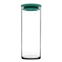 Набор Банок для сыпучих+зеленая пласт. крышка 1230 мл (BREAKFAST CLUB) Pasabahce Турция (2шт в наборе)