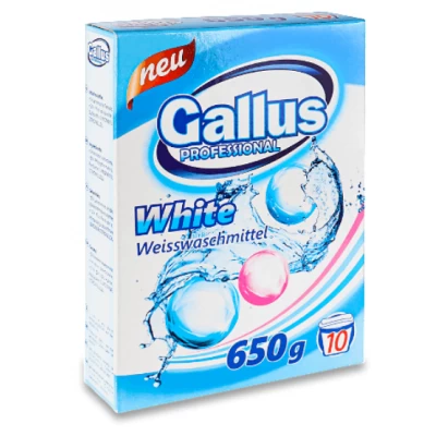 Стиральный порошок Gallus 650гр для Белого 10 стирок