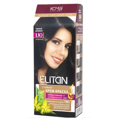 Крем-краска ETILAN интенсив №1.10 Чёрный диамант Jee Cosmetics