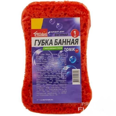 Губка банная Tonic PROdom с массажным слоем