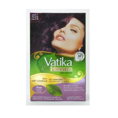 Краска для волос на основе хны Сливовый Vatika (Plum) 6*10г
