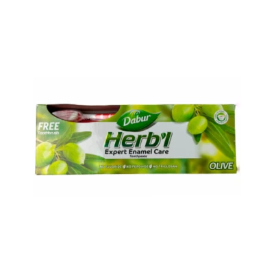 Зубная паста Оливка DABUR HERB'L 150г + зубная щетка