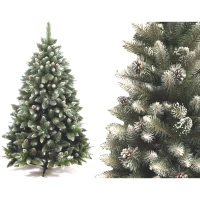 Ель искусственная ЭЛИТНАЯ С ШИШКАМИ 2.2 м (белое напыление)