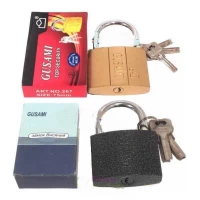 Замок навесной Gusami золотой, серый 63мм №MG-63
