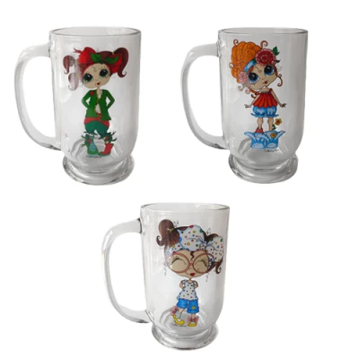 Кружка стеклянная Mocca»Девочки» 330мл