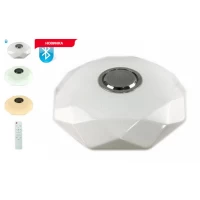 Светодиодный светильник Luxel 410х95мм IP20 с Bluetooth динамиком и пультом управления 48W (CLNR-48)