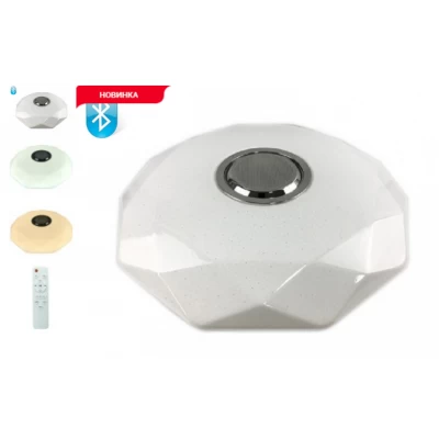 Светодиодный светильник Luxel 410х95мм IP20 с Bluetooth динамиком и пультом управления 48W (CLNR-48)