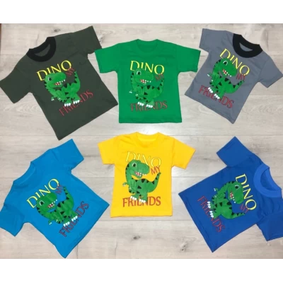 Детская футболка Дино френдс (кулир) 1970 Размеры 26-34 Детская футболка Дино френдс (кулир) 1970 Размеры 26-34
