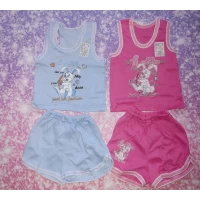 Детский летний костюм Зайчик (интерлок) 0063 Размеры 24-26