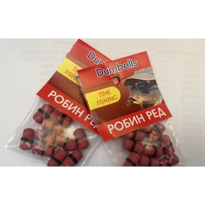 Мини-бойлы TimeFishing dumbells Robin Red 7*14mm (10шт.)