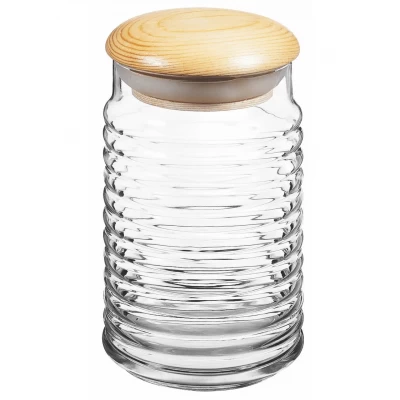 Банка для сыпучих с деревянной крышкой 1,12 л (BABYLON) Pasabahce Турция Банка для сыпучих с деревянной крышкой 1,12 л (BABYLON) Pasabahce Турция