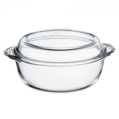 Круглая кастрюля с крышкой для запекания 2,1 л (BORCAM) Турция