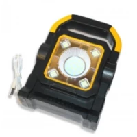 Фонарик светодиодный ручной переносной с аккумулятором на солнечной батарее PowerBank HC-7078-C USB/19см/14см