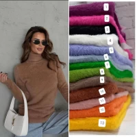 Гольф альпака - травка Очень пушистая Размер 42-50 (5707)