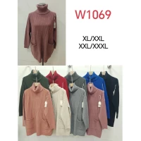 Свитер теплый кашемир. Размер универс. 50-56 разного цвета (88611)