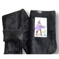 Лосини жіночі термо вовна норки Наталі, розмір L-6XL, чорні