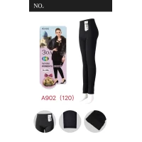 Лосіни жіночі байка, чорні безшовні, р.XL-6XL, 902-1A