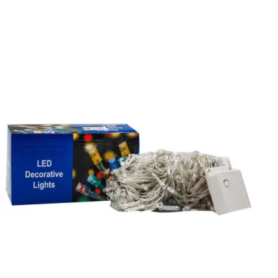 Гирлянда 80-100 LED ламп -mix, прозр. шнур 7м, 8функ. 01363