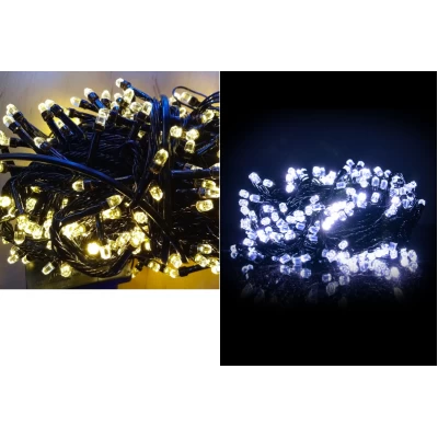 Новогодняя Светодиодная Гирлянда Нить Кристал 200LED (ЗОЛОТО, БЕЛАЯ) (0-17A)